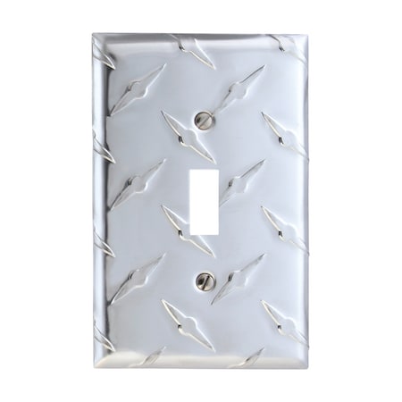 Amerelle Amerelle Diamond Silver 1 gang Stamped Aluminum Toggle Wall Plate 1 pk 955T